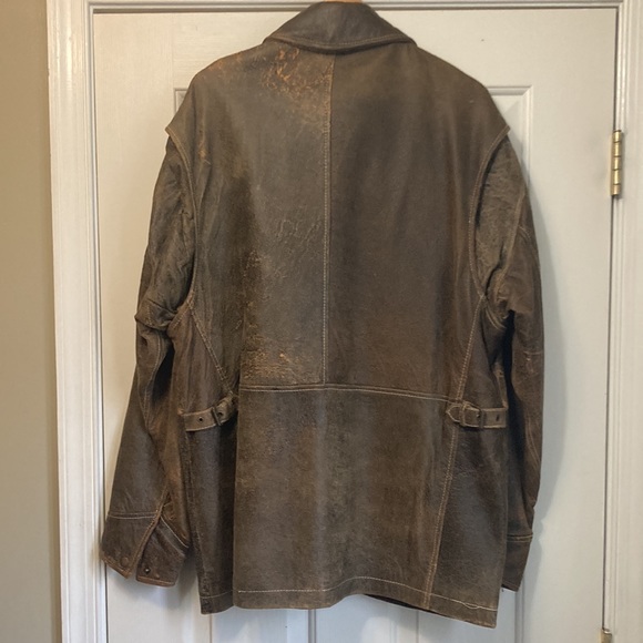 Michael Hoban Vintage Distressed Leather Jacket - Picture 3 of 10